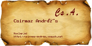 Csirmaz András névjegykártya